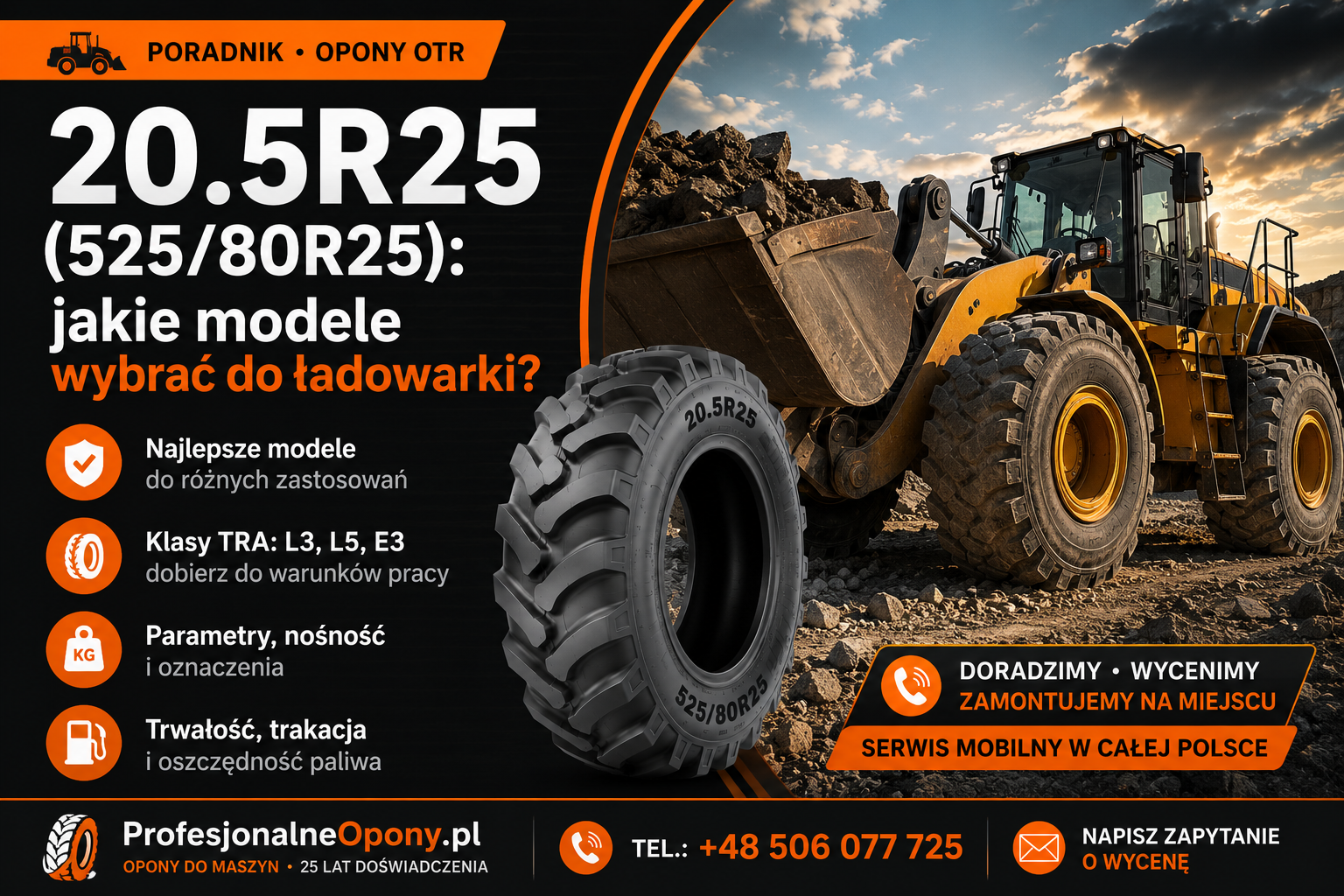 Opona 20.5R25: jakie modele wybrać do ładowarki